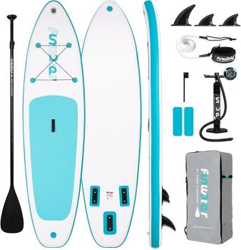 10' 6" FunWater Inflatable Stand Up Paddle Board w/ Accessories