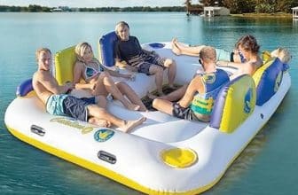 Inflatable 6-Person Floating Lounge w/Speaker