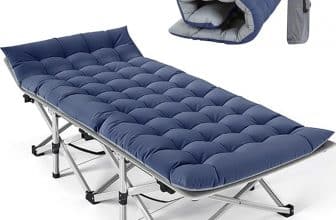 Slsy Folding Camping Cot for Adults with Pad