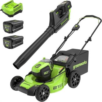 Greenworks 80V 21" Mower & 500 CFM Blower Combo