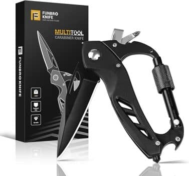 Multitool Carabiner with Pocket Knife