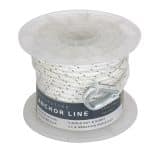 1/4" x 100' Braided Nylon Reflective Boat Anchor Line with Clip