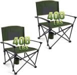 2-pack Outdoors Oversized Heavy Duty Folding Camping Chairs