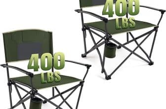 2-pack Outdoors Oversized Heavy Duty Folding Camping Chairs