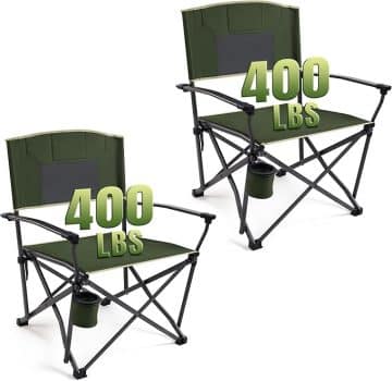 2-pack Outdoors Oversized Heavy Duty Folding Camping Chairs
