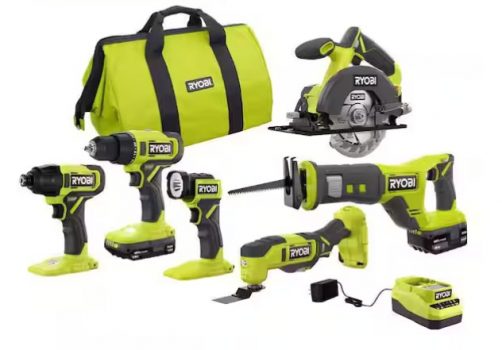 RYOBI ONE+ 18V Cordless 6-Tool Combo Kit