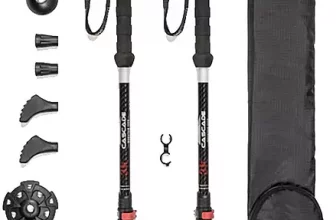 Cascade Mountain Tech 3K Carbon Fiber Trekking Poles
