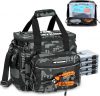 KastKing BaitSpace Fishing Tackle Bag With 4 Tackle Boxes