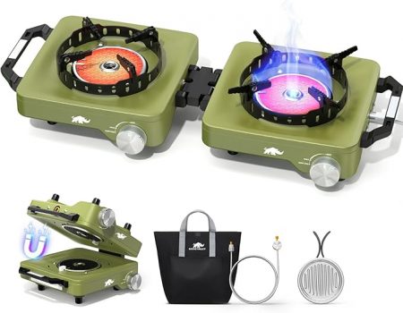 2-Burner Rhino Valley Propane Folding Camp Stove