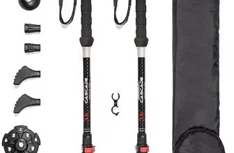 Cascade Mountain Tech 3K Carbon Fiber Quick Lock Trekking Poles