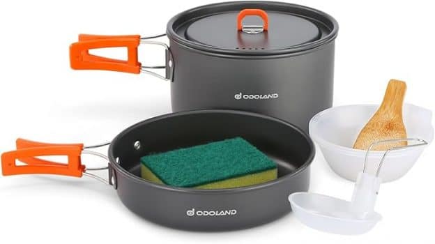 9-Pc Odoland Nonstick Camping Cookware Set