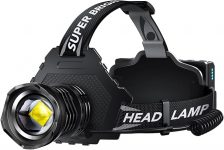 AKNEAR Zoomable Rechargeable LED Headlamp