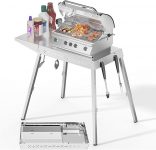 R.W.Flame Stainless Steel Adjustable BBQ Table