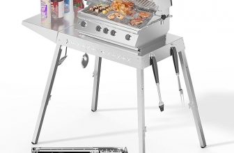 R.W.Flame Stainless Steel Adjustable BBQ Table
