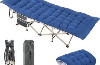 Yaheetech Folding Camping Cot w/ 3" Thick Mat