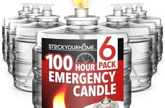 100 Hour Pack of 6 Emergency Candles for Power Outages