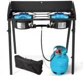 Red Mountain Valley Two Burner Outdoor Portable Camping Gas Stove