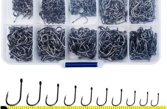 300PCS High-Carbon Steel Barbed Fishing Hooks