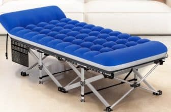 Folding Camping Cot with 2 Sided Mattress