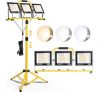 GoBright LED Portable 3-Head Work Lights with Stand