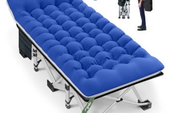 Portable Folding Camping Cot w/ 2-Sided Mattress
