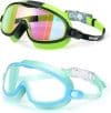 Seago Swim Goggles 2 Pack Wide View for Kids