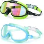 Seago Swim Goggles 2 Pack Wide View for Kids
