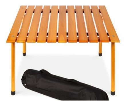 27.5" Foldable Hardwood SONICGRACE Outdoor Table