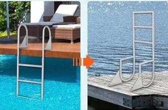 Aluminum 3-Step Flip Up Dock Ladder