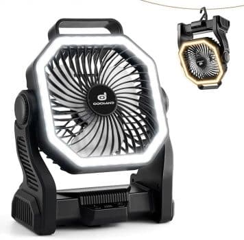 Odoland 20000mAh 4-Speed Rechargeable Camping Fan
