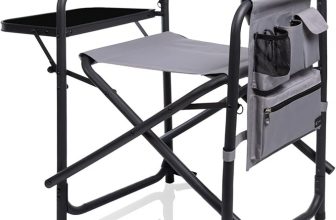 Sports Chair with Side Table and Armrest Caddy
