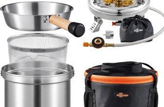 Stainless Steel Camping Cookware Set with Stove
