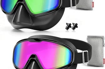 2-Pk Aegend Fabric Strap Swim Goggles w/ Nose Cover