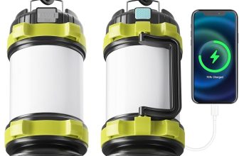 2-Pack 1000-Lumen Rechargeable Camping Lanterns