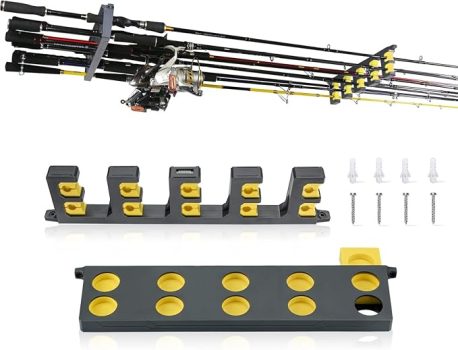 Booms Wall Mount Fishing Rod Holder for Garage