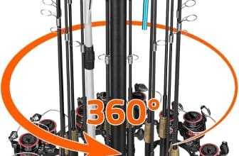 KEXMO Fishing Rod Holder Pole Rack with Wheels