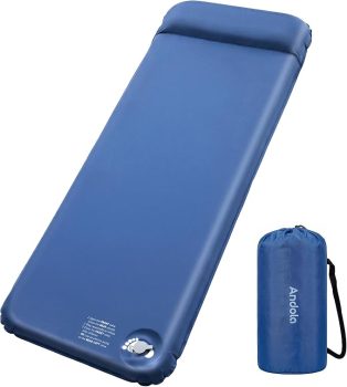 Self-Inflating Foam Camping Sleeping Pad w/ Pillow