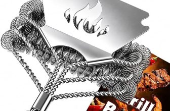 TNTOR stainless steel spiral Bristle Free BBQ Grill Brush w/ Scraper