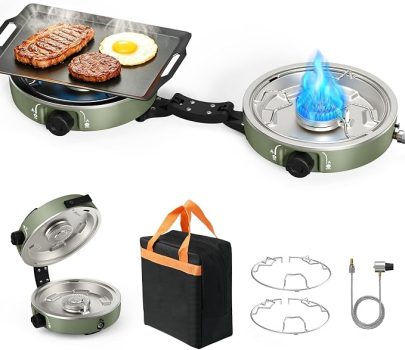 2 Burner Propane 20000 BTU Camping Stove