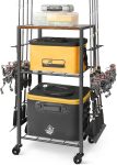 8-Rod Olakee Rolling Fishing Rod Rack & Tackle Cart