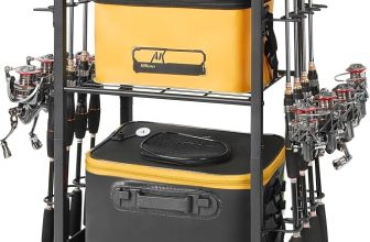 8-Rod Olakee Rolling Fishing Rod Rack & Tackle Cart