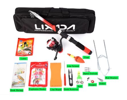Lixada Fishing Rod Reel Combo Full Kit
