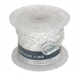 1/4″ x 100′ Braided Nylon Reflective Boat Anchor Line with Clip