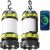2-Pack 1000-Lumen Rechargeable Camping Lanterns