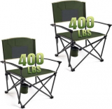 2-pack Outdoors Oversized Heavy Duty Folding Camping Chairs
