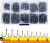 300PCS High-Carbon Steel Barbed Fishing Hooks