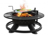 47″ Outdoor Fire Pit with Adjustable Grill