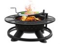 47″ Outdoor Fire Pit with Adjustable Grill