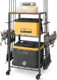 8-Rod Olakee Rolling Fishing Rod Rack & Tackle Cart