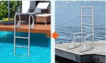 Aluminum 3-Step Flip Up Dock Ladder